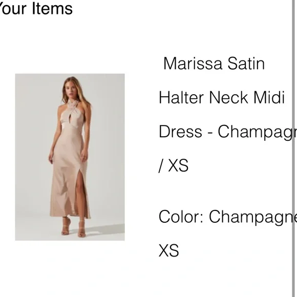 Worn once gold ASTR dress - Picture 3 of 3